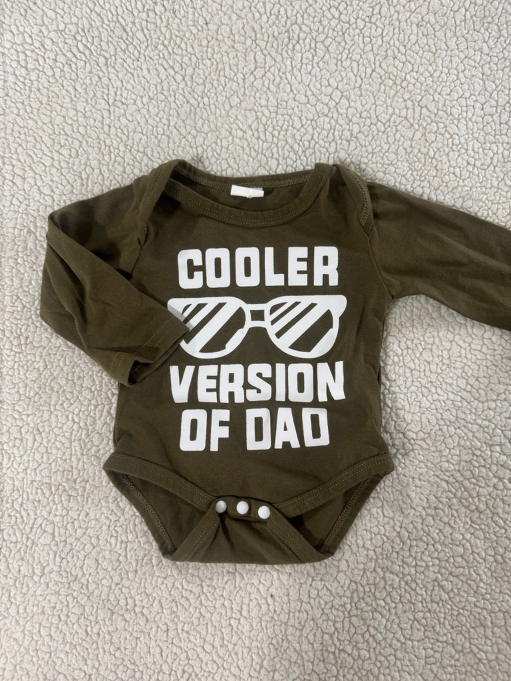 Cooler Version of Dad Olive Green Baby Bodysuit
